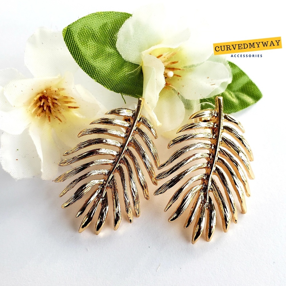 Metal Leaf Earrings